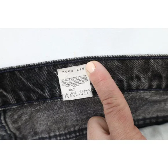 Vintage 90s Levis 550 Orange Tab Mens 40x28 Relaxed Tapered Leg Jeans Black USA
